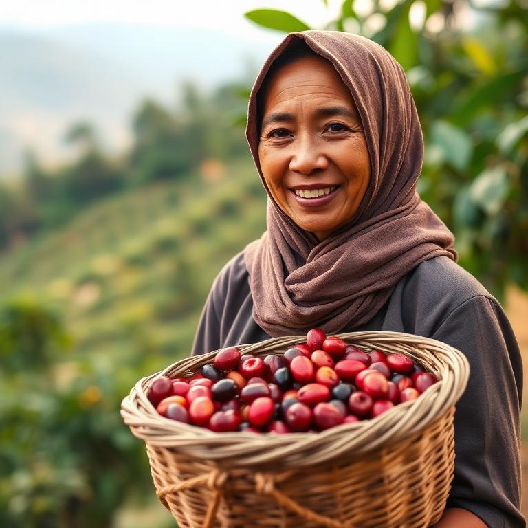 Foto petani Mitra petani terverifikasi Bitecoa di kebun Kebun Blok Timur, Bener Meriah, Aceh Tengah